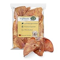 Schweineohren für Hunde | 25 Stück | 100% natürlich | getrocknete Schweineohren | Schweine Ohren | Barf Leckerli von WuffSnacks