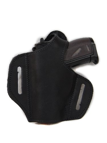 Barsony Black Leather Pancake Gun Holster For Kel-Tec .32 P3At .380 Right #TOP6