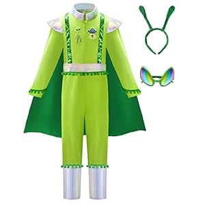 ReliBeauty Disfraz Extraterrestre para Niño 3-12 años con Alien Accesorios