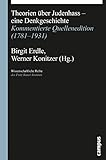  Theorien über Judenhass - eine Denkgeschichte: Kommentierte Quellenedition (1781-1931) (Wissenschaftliche Reihe des Fritz Bauer Instituts 26)