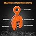BEAMNOVA 2 Ton 4400 lbs Vertical Plate Lifting Clamp Sheet Metal Lifting Clamp Metal Steel Plate Lifting Clamps Lifters Heavy Duty Orange