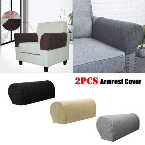 Sxning Stretch Armrest Covers Spandex Arm Covers For Chairs Couch Sofa Armchair Slipcovers For Recliner Sofa 2Pcs (Coffee) #TOP4