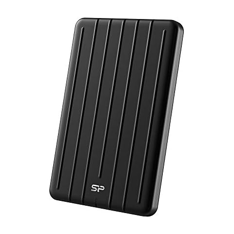 Silicon Power 1TB Rugged Portable External SSD Bolt B75 Pro USB 3.1 Gen 2 with USB-C to USB-C/USB-A Cables, Black,SU010TBPSD75PSCKEU Cover