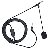 MJKOR Replacement Microphone Cable Compatible with Playstation PS4 Xbox One Controller, PC Laptop...