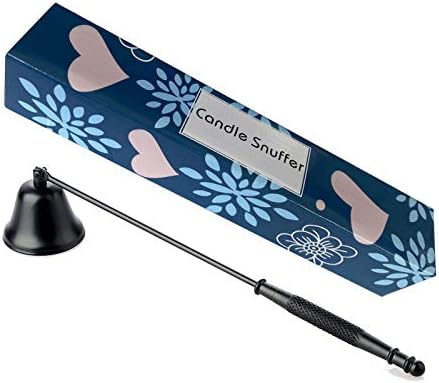 NEOYARDE Candle Snuffer, Candle Extinguisher Candlesnuffers Stainless Steel Wick Flame Snuffer Candle Accessory for Candle Lovers (Black)