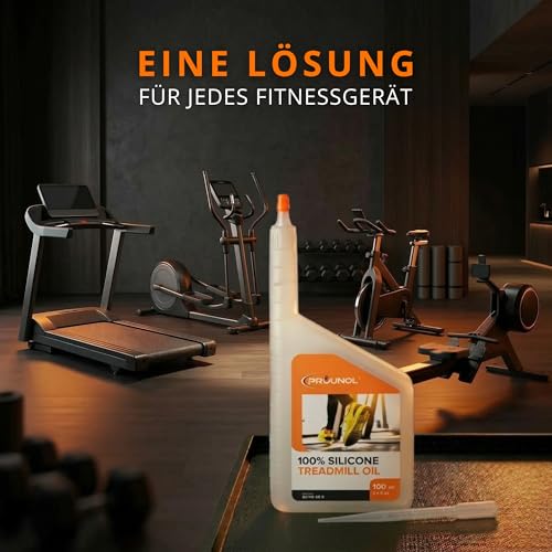 Prounol Laufband öl - 100 ml – Reines Silikonöl Laufband – Laufbandöl Hergestellt in der EU – Erfüllt oder übertrifft die Anforderungen führender Laufbandhersteller