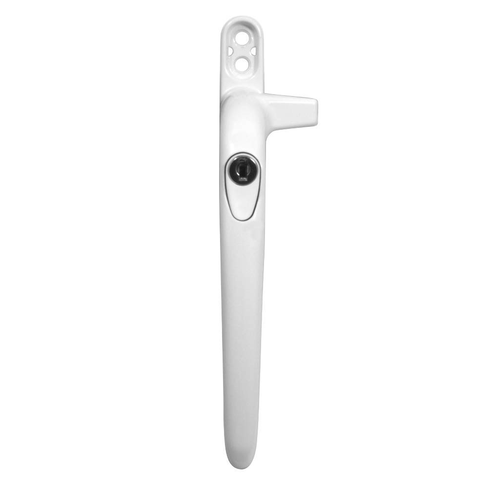 Truly Pvc Supplies White Securistyle Virage Offset Cockspur Espag Handle - 9Mm - Left Hand - Locking