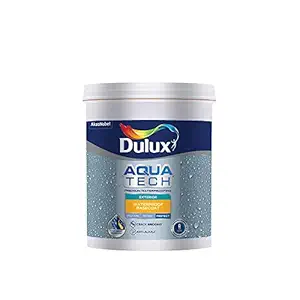 Dulux Aquatech Waterproof Basecoat, Elastomeric Waterproofing for Vertical Walls, Crackbridging, Exterior Waterproofing with 8 year Performance, 1L