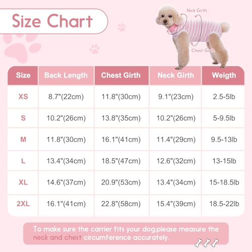 TQFlow Hundbody Nach Op, Body Hund Kastration Wundschutzanzüge Hündin Rüde, Wundschutz Professioneller Pet Recovery Suit, Operationsbody Hund Body Atmungsaktiv Hunde Einteiler (Rosa,XS)