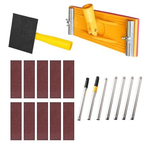 Lijadora de poste - Herramienta manual extensible giratoria, cabezal de lijado, pulidora de piso sostenible, ayuda en la reparación de techo | Lijadora de pintura de pared para hogar,