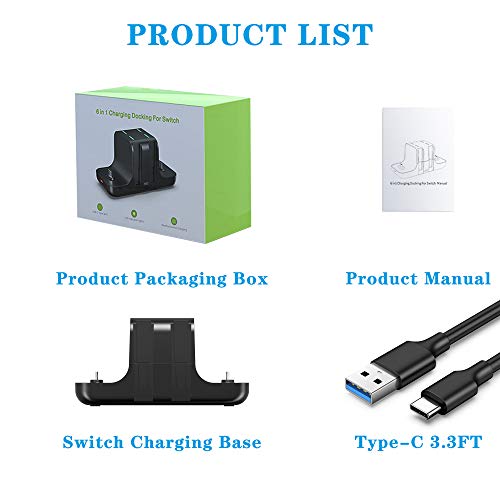 image for Upgraded Controller Charger Dock Station for Nintendo Switch Pro Contr