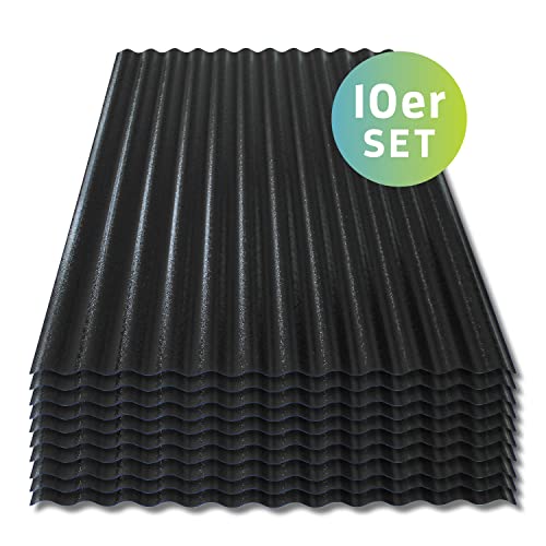 Polycarbonat Wellplatten Vivodo schwarz 90 x 120 cm