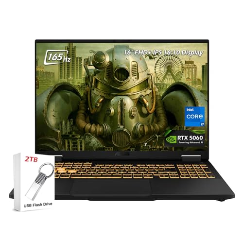 Image of ASUS TUF Gaming F16 (2025) Gaming Laptop, 16 inch FHD+ 165Hz IPS 16:10 Display, Intel Core i7-14650HX, NVIDIA GeForce RTX 5060, 32GB DDR5 1TB SSD, Wi-Fi6E, Win11, Jaeger Gray, w /2TB USB Drive, W /GaLiMu