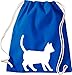 Shirtinstyle Turnbeutel Tiere Katze Cat Kater Schmusekatze Farbe royal