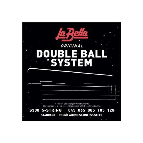 La Bella S-300S/Double Ball Bass/Standard/5strings/045-128/Stainless Steel Wound