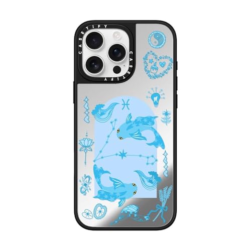 Coque miroir pour iPhone 16 Pro Max antichoc CASETiFY MagSafe motif argent et noir