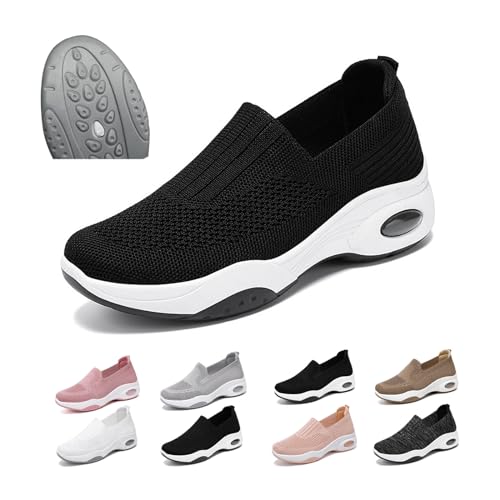 Women Orthopedic Sneakers Slip On Air Cushion Wedge Walking Shoes Arch Support Low Top Shoes Orthopedic Shoes for Women - Main Image