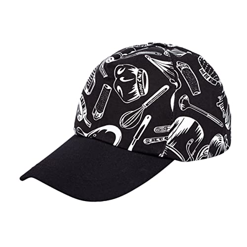 BESPORTBLE Casquette De Cuisine Pour Serveur De Restaurant Créative Et Confortable Avec Motif Couteau Et Fourchette