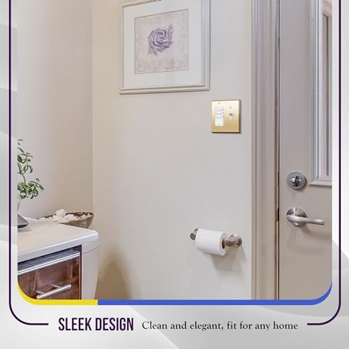 ENERLITES Combination Toggle and Decorator Switch Metal Wall Plate, Stainless Steel 201, Corrosion Resistant, Size 2-Gang 4.50" x 4.57", 771131-PB, Polished Brass, Gold by ENERLITES - Image 7