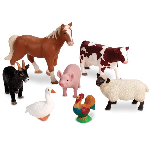 Learning Resources Jumbo Farm Animals, 7 Pieces