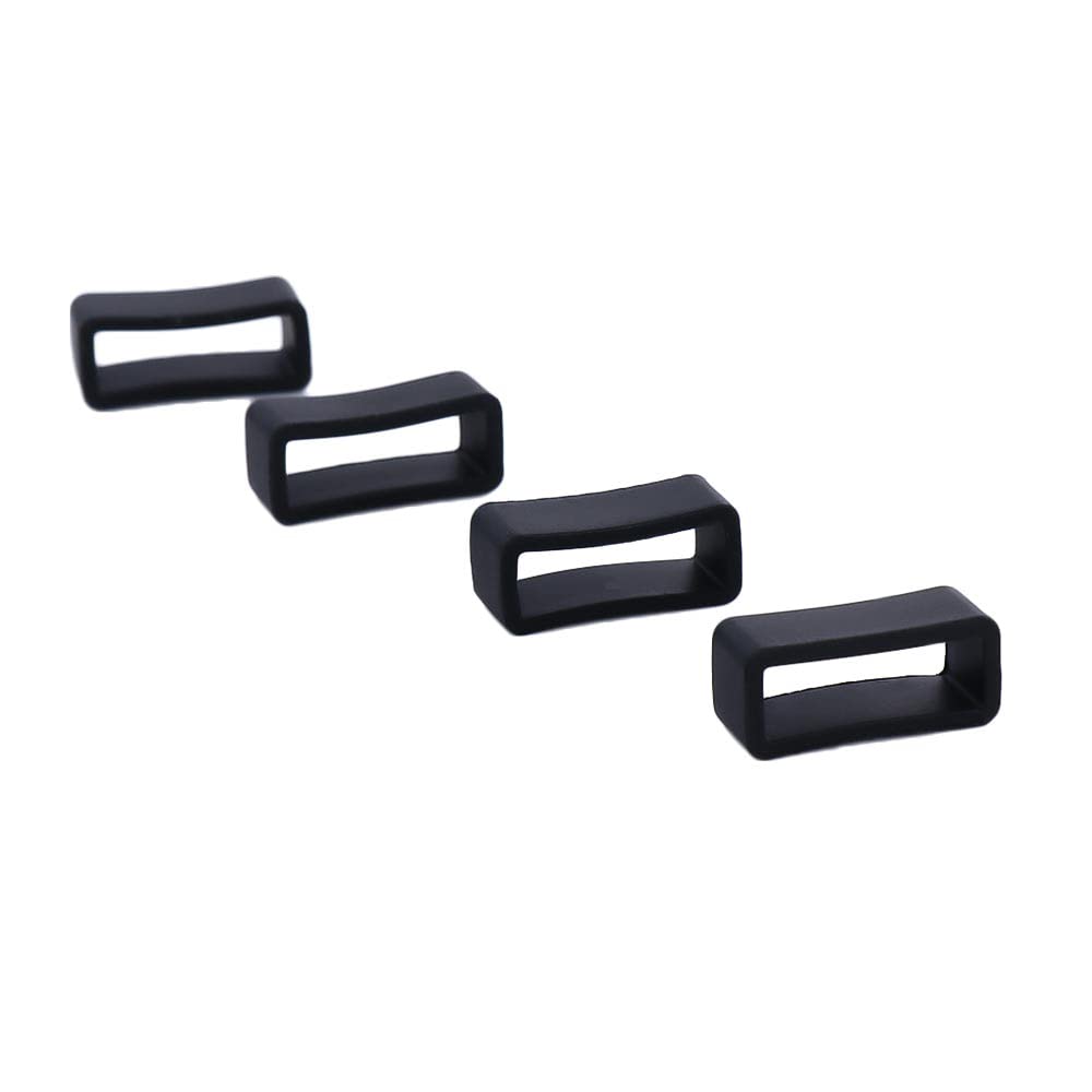 generic 4 PCS Silicone Watch Band Loops Watch Strap Keeper Replacement Watchband Holder Loop Fastener Rings for Smart