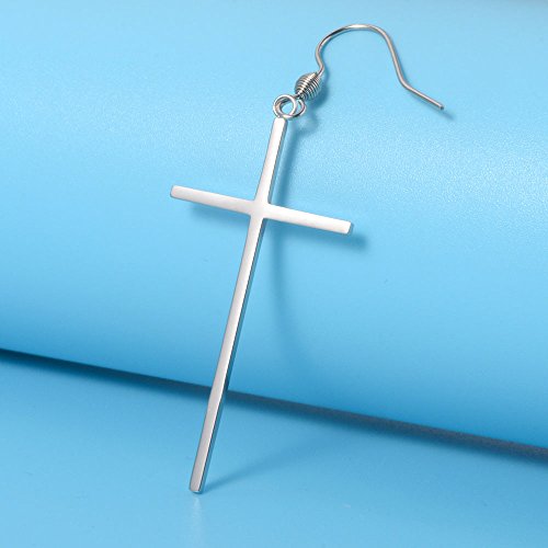 Jeka Hypoallergenic Stainless Steel Cross Earrings Long Dangle Minimalist Jewelry for Women Girls Family Friends Gifts2