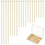 Comprend Dans Le Paquet : Vous recevrez 200 pièces de pins à tête plaquées or 18 carats, suffisants pour réaliser vos créations DIY. Tailles environ 19,5/25/30/40/50mm de long, pin : 0,7mm, tête : 2mm. Vous pouvez partager le plaisir des travaux manuels avec vos amis