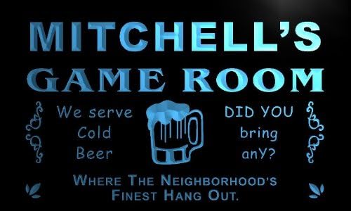 ADVPRO x0223-tm Mitchell's Social Club Game Room Custom Personalized Name Neon Sign