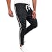 Produktbild Jogginghose für Herren,Skxinn Männer Sommer Sporthosen,Trainingshose,Sport Fitness, Gym,Training, Slim Fit,Sweatpants Streifen,Jogging-Hose, Stripe Pants,S-XXL Ausverkauf(Schwarz,Large)