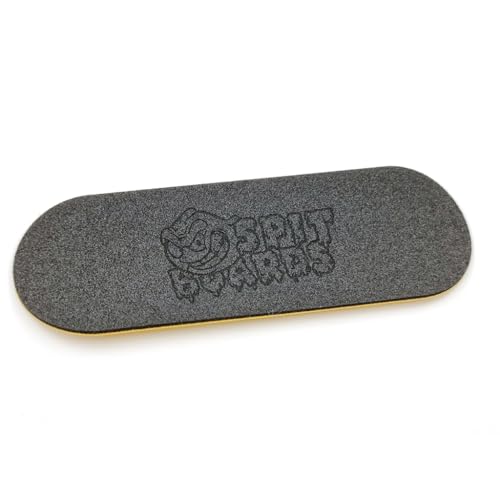 SPITBOARDS® 36 x 96 mm Wood Fingerboard Complete Set-Up, Pre Assembled, 5-Layers Wood, Pro Trucks with Lock Nuts, CNC Bearing Wheels, Real Wear Graphics, Lasered Foam Grip Tape, Hungry Panda