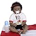 DERUKK-TY Bambole Etniche Nere rinate da 55 cm con Capelli Afro, Bebe afroamericana realistica Reale