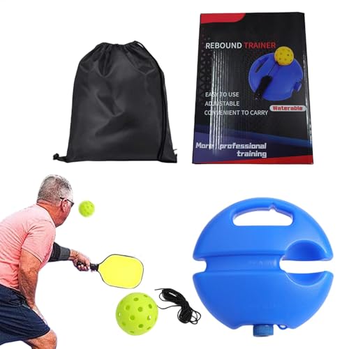 Pelota de raquetas de pepinillo – Pelotas de pepinillo al aire libre, equipo de práctica de pelota | Entrenador de tenis solo, práctica de tenis portátil, práctica práctica de ayuda de rendimiento