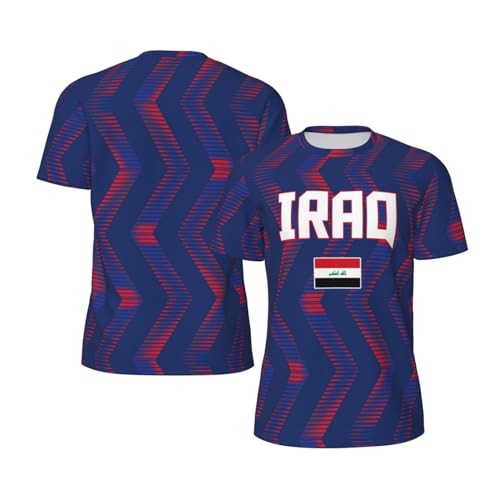 DABOYOZHZH Iraq Flag Cool Iraqans (95) Sports Jersey Mesh T-Shirt 3D Print for Running Cycling Soccer Tennis Fitness Climbing Shirts