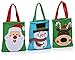 Produktbild com-four® 3X Hochwertige Geschenktüte für Weihnachten mit Henkeln - Geschenktasche für Nikolaus und Advent - Geschenkbeutel mit tollen Motiven - 25 x 21 cm