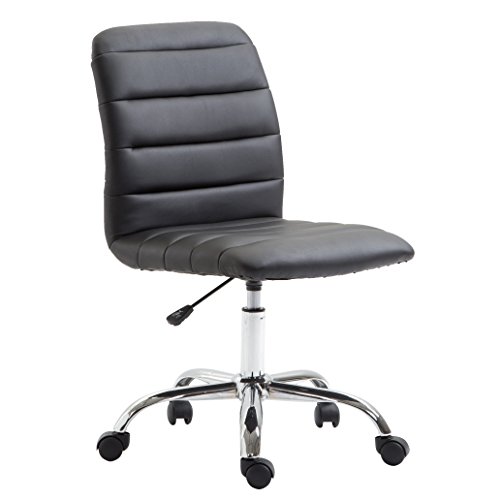 Edgemod Polox Task Chair In Vegan Leather, Black #TOP28