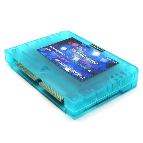 Image of Retrotech Only On Saturn Saroo HD Loader 120 Games in 1 Flash Cart 64gb - Transparent Blue, Includes Retrotech Printed Instructions