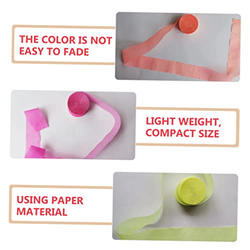 PRETYZOOM 12 Peças Serpentinas Papel Crepom Para Festa Decoração Festa Serpentina Papel Crepom Enfei