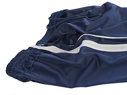 Gioberti Mens Athletic Track Pants With Ribbed Zipper Cuffs, Navy, X Large #TOP3