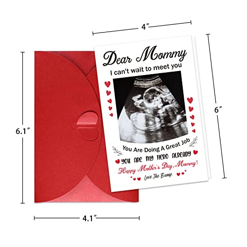 Juesmos First Mothers Day Card For Mom From Bump Happy 1St Mothers Day Photo Frame Card With Envelope First Mothers Day Pregnancy Gift Card For First Time Mom New Mom Expecting Mom Mother To Be #TOP6