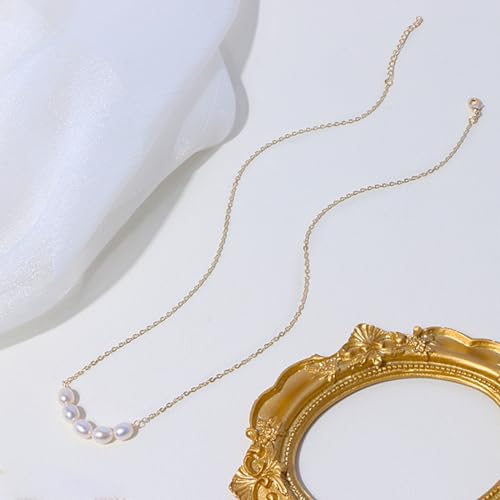 Image of Zeffy Pearl Necklace 4MM /6MM /8MM Dainty Round Imitation Pearl Choker Necklace Wedding Pearl Necklace Delicate Jewelry for Women Simple Bridesmaid Jewelry Gifts