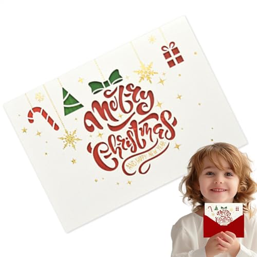 封筒付きホリデーカード | クリエイティブでかわいいクリスマスカード キッズクリスマスカード - クリスマスノートカード 万能な季節のグリーティングカード ホームスクールカンパニー向け