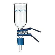 Whatman 10442200 Vacuum Filtration Device with Hose Coupling Connection and 1000mL Erlenmeyer Flask, 250mL Funnel Capacity, 47/50mm Glass Frit Filter, 12.5 sq cm Membrane
