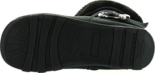 Rosegirl Diamond New Girls Slouch Comf Tall Midcalf Suede Winter Boots Shoes,Black C01,114