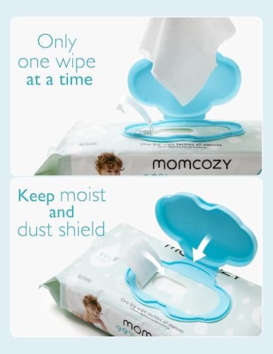 Momcozy Baby Wipes, Unscented & Hypoallergenic, Gentle for Sensitive Skin, 60 Count (Pack of 32) — view 6