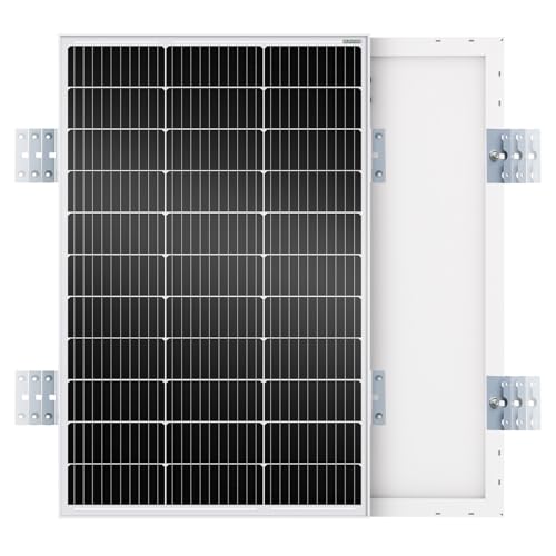 ECO-WORTHY 100W Solar Panel with Upgraded Pull-Out Bracket, Simple Installation Process,Monocrystalline PV Module Power Charger for RV Camper Marine Home Rooftop Off-Grid（Newbie Friendly） 10