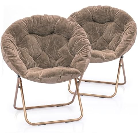 MoNiBloom Faux Fur Saucer Chair Cover