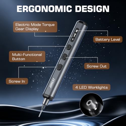 Image of JOREST 70-in-1 Mini Precision Electric Screwdriver Set-64 S2 Magnetic Bits