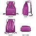 HITOP Drawstring Backpack Large Lightweight Bookbag Waterproof Gym Sackpack Men and Women (Purple)
