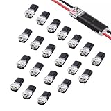 Solxion 配線コネクター 20個セット 接続端子 2針低圧汎用コネクタ 18-22AWG対応 差し込み型電線コネクタ 簡単に速く配線取り付け 低圧用/ハンダ不要/被覆剥離なし 車 配線修理キット