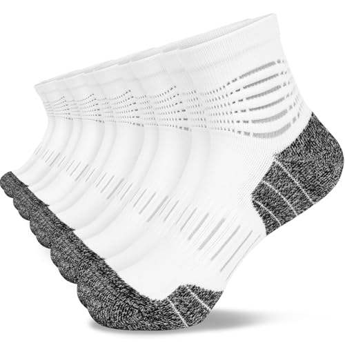 Image of IRAMY Ankle Compression Socks for Women Men Plantar Fasciitis Relief 3 /5 Pairs Cushioned Athletic Running Socks
